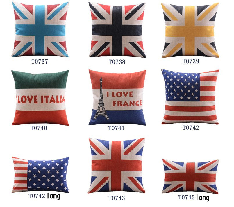 French Flag Pillows Italian Flag Pillow American Flag Pillow