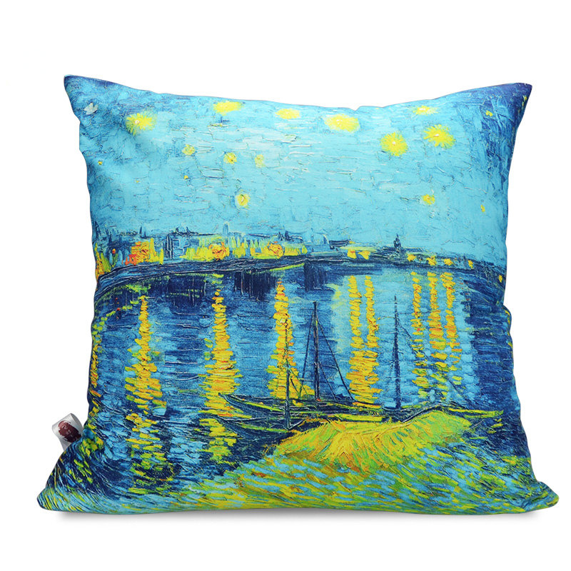 Venice Night Scenery Hand Painting Pillow Couch Pillow Cover Couch
